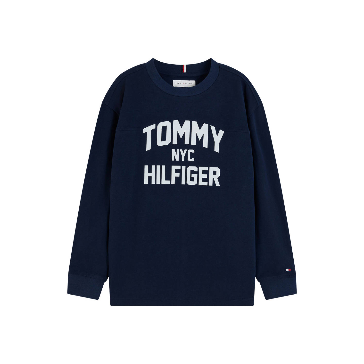 Tommy Hilfiger longsleeve met logo donkerblauw