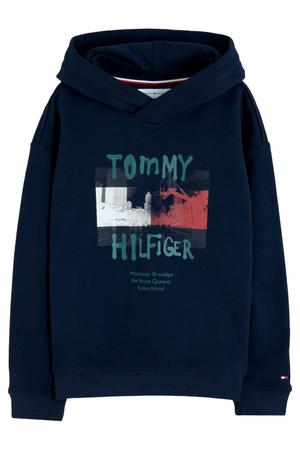 sweater met logo - donkerblauw