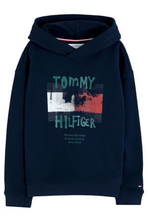 sweater met logo - donkerblauw