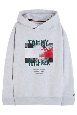 sweater met logo - grijs