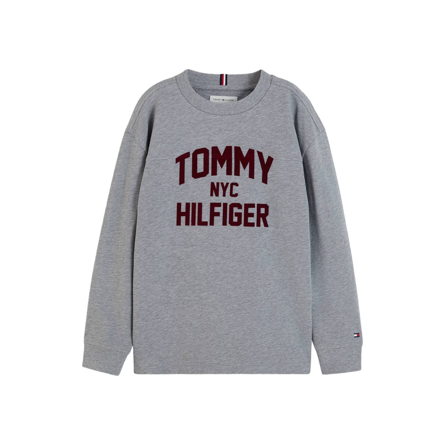 Tommy Hilfiger longsleeve met logo grijs