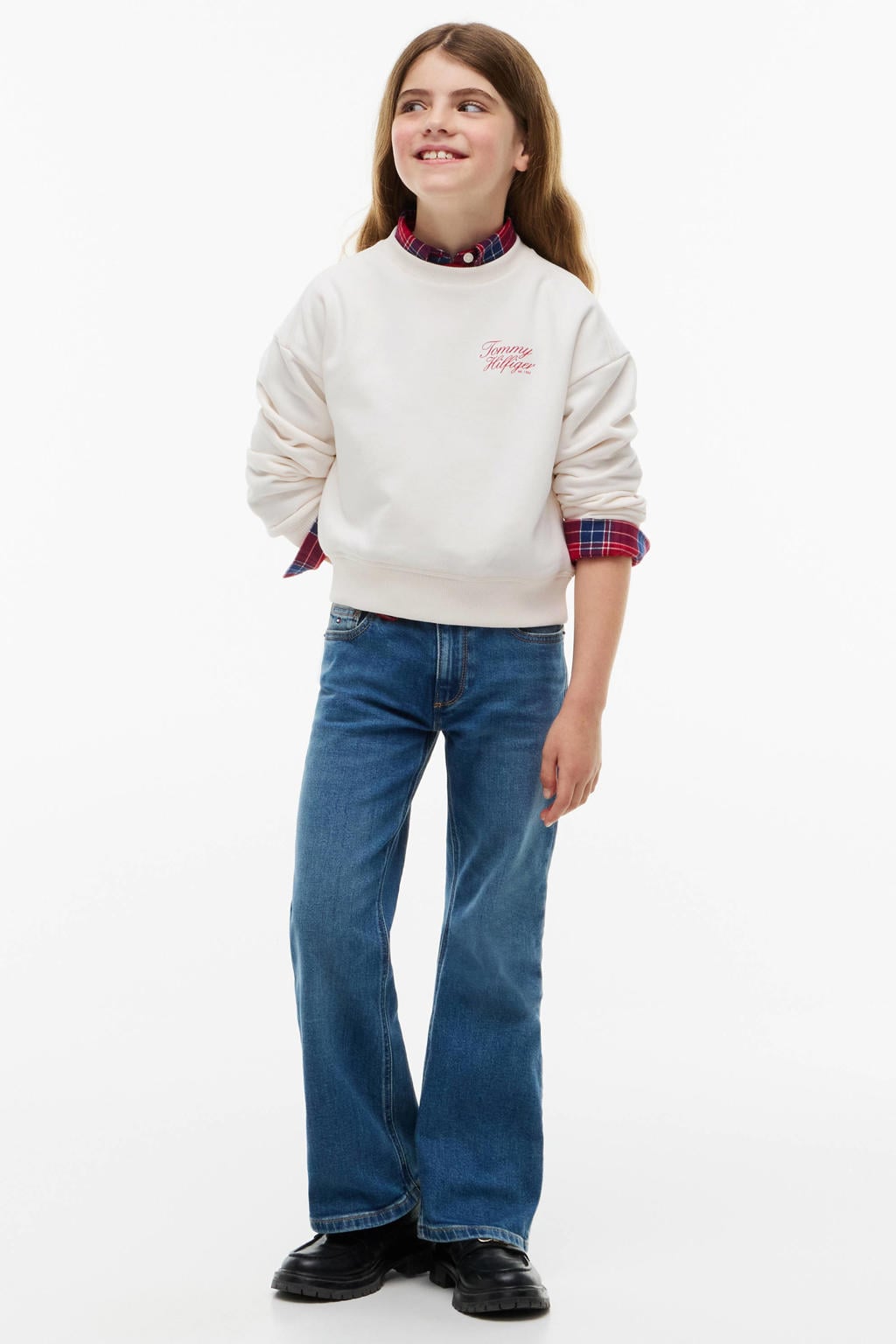 Tommy Hilfiger sweater met tekst - wit