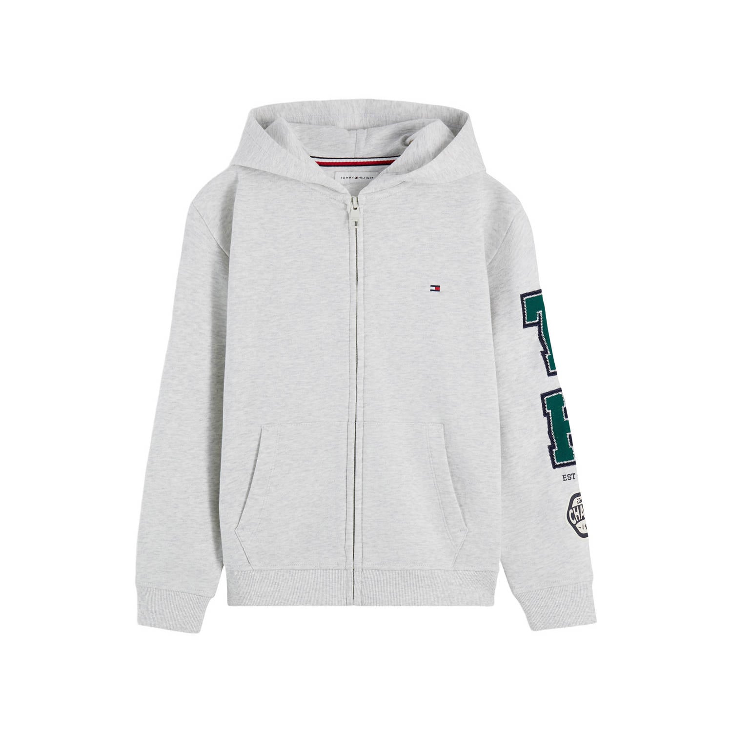 Tommy Hilfiger katoenen sweatvest met print grijs