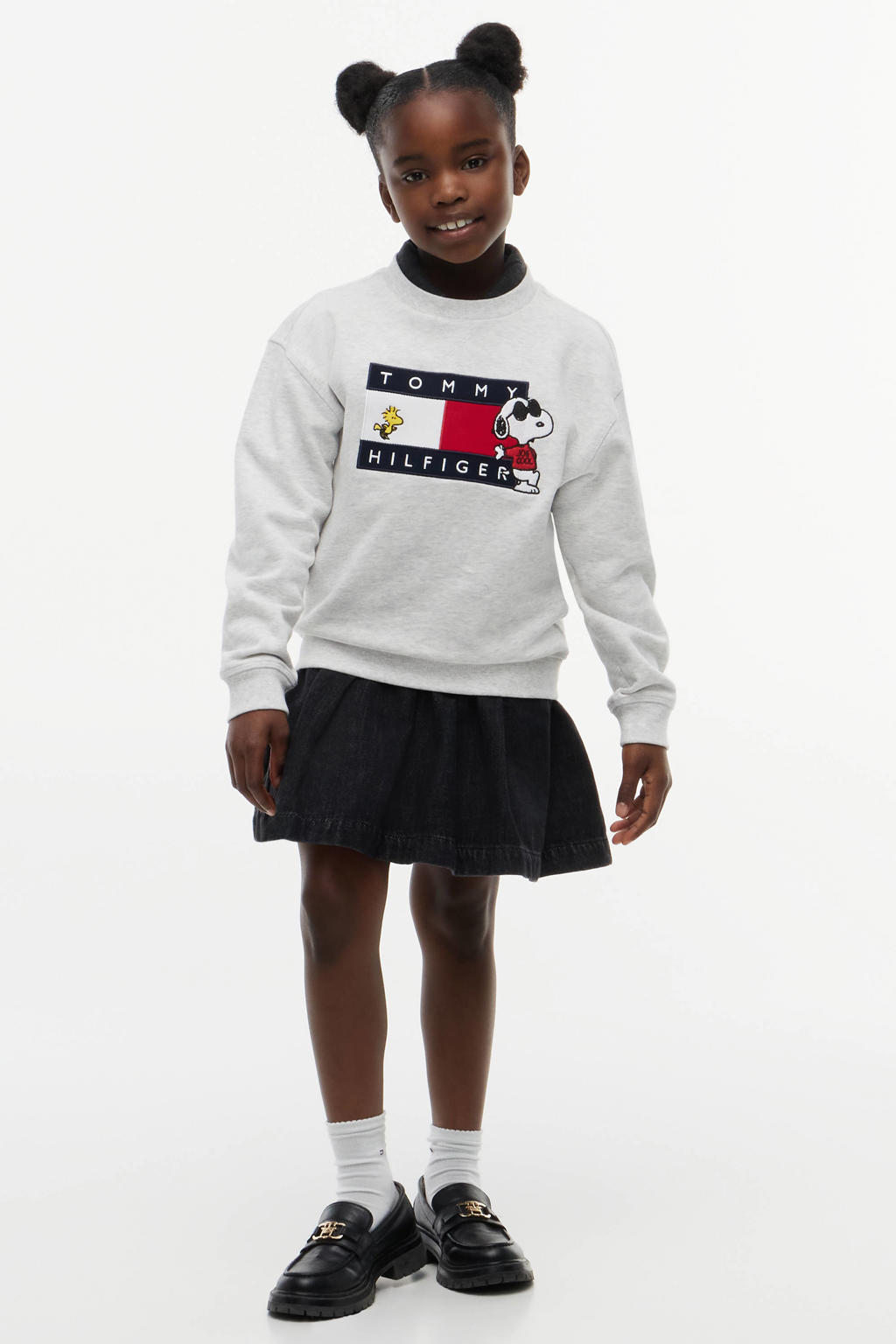 Tommy Hilfiger x Peanuts Snoopy sweater grijs melange