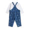 Tommy Hilfiger denim longsleeve/tuinbroek set met print - medium blue denim