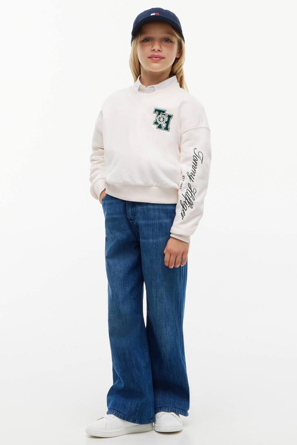 Tommy Hilfiger sweater met tekst - offwhite
