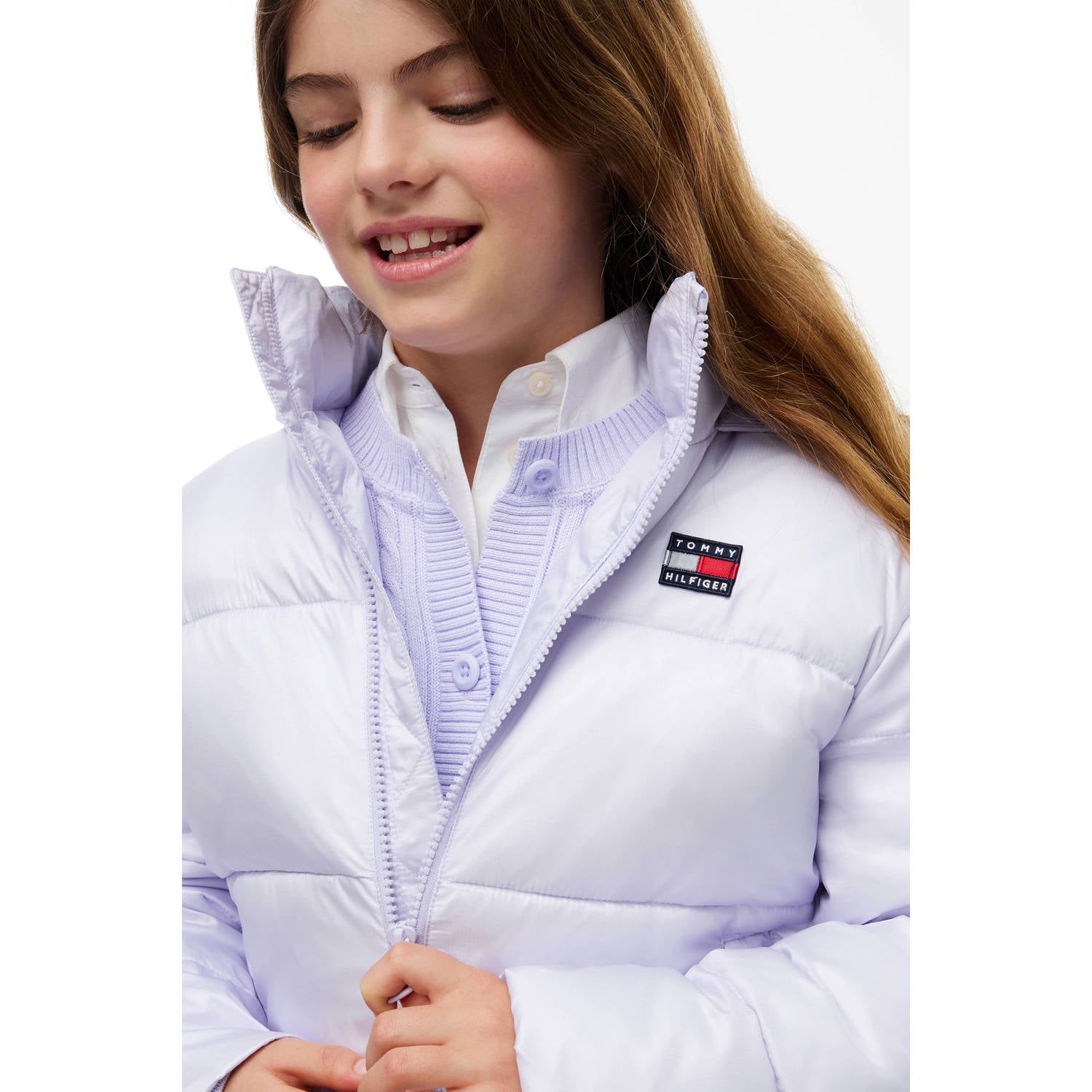 Tommy Hilfiger pufferjas lila