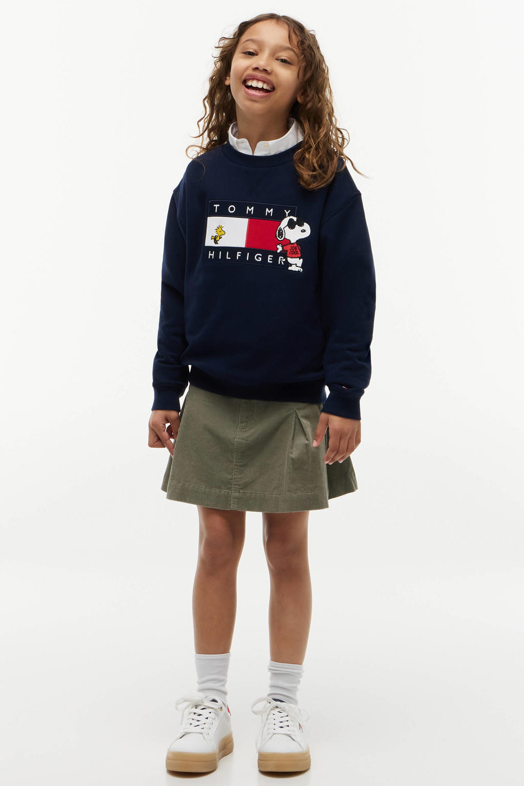 Tommy Hilfiger x Peanuts Snoopy sweater donkerblauw