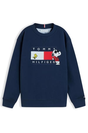 Snoopy sweater donkerblauw