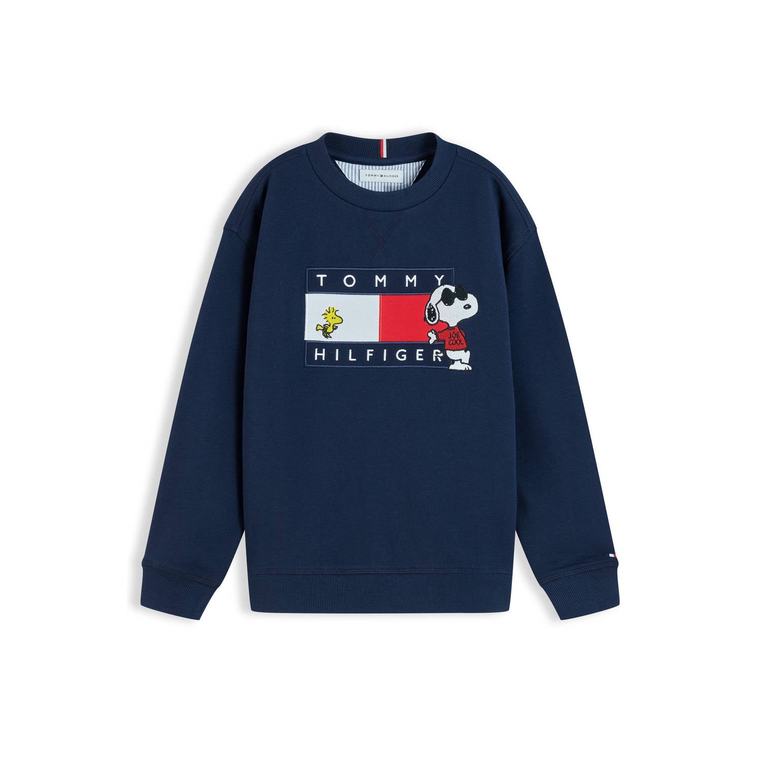 Tommy Hilfiger x Peanuts Snoopy sweater donkerblauw