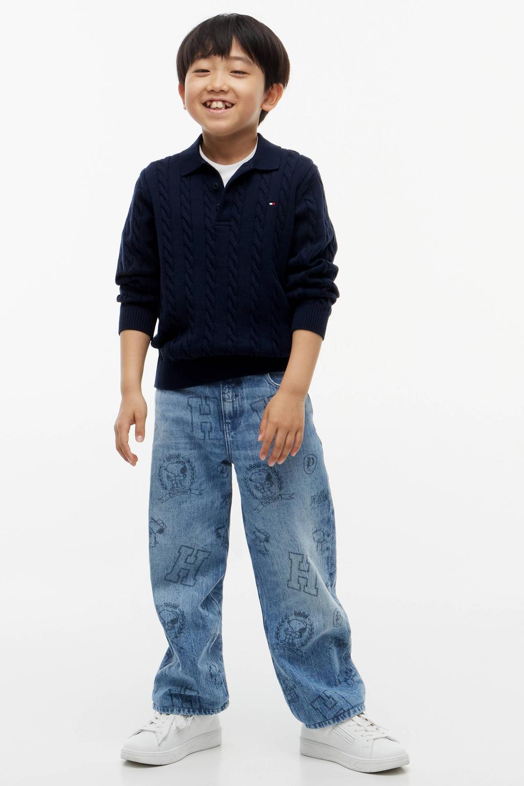 Tommy Hilfiger gebreide trui - donkerblauw