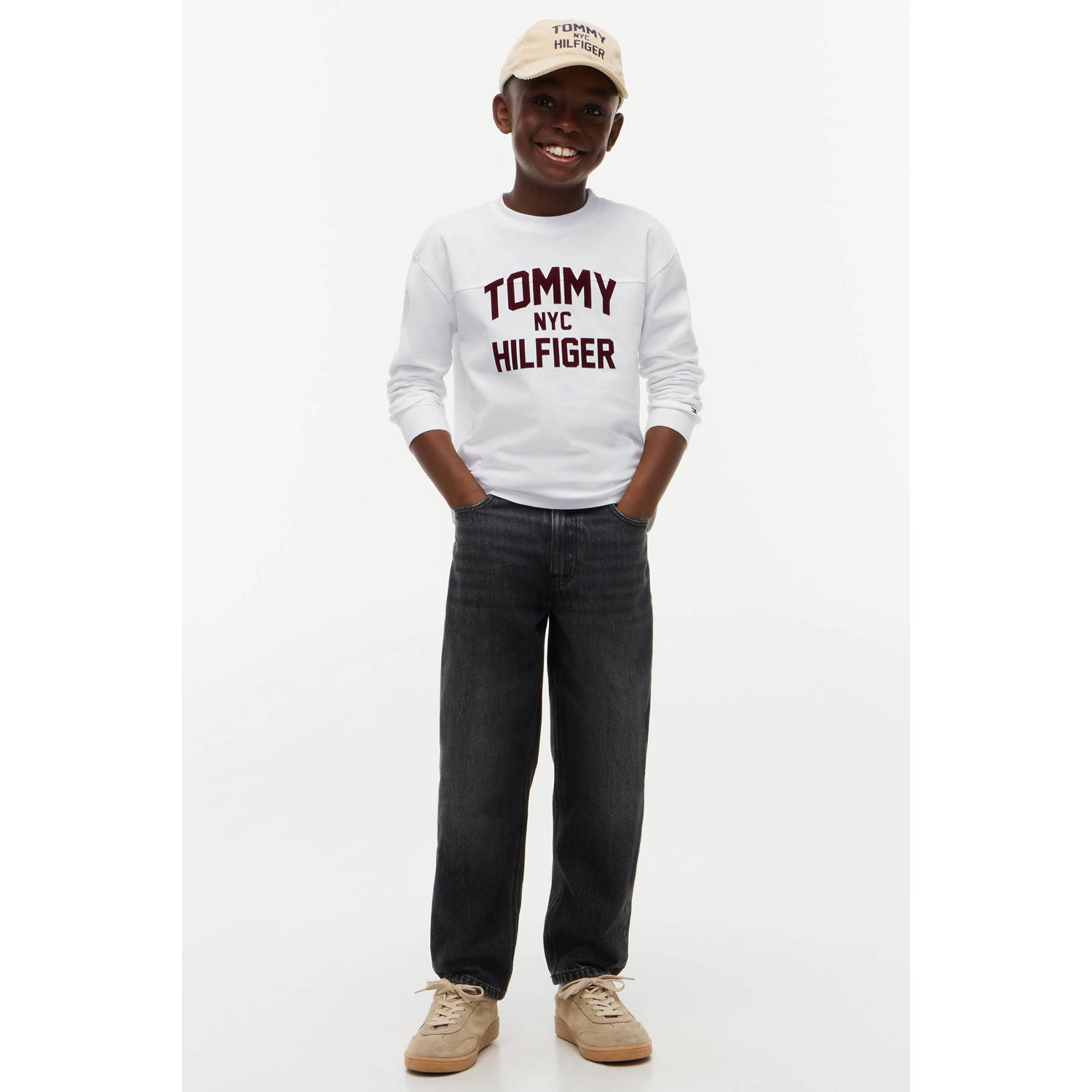 Tommy Hilfiger longsleeve met logo wit