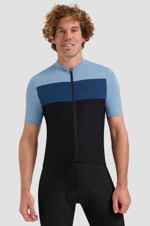 Fietsshirt Core Block Zwart/Blauw