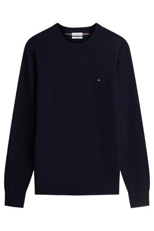 gebreide trui met kasjmier - donkerblauw