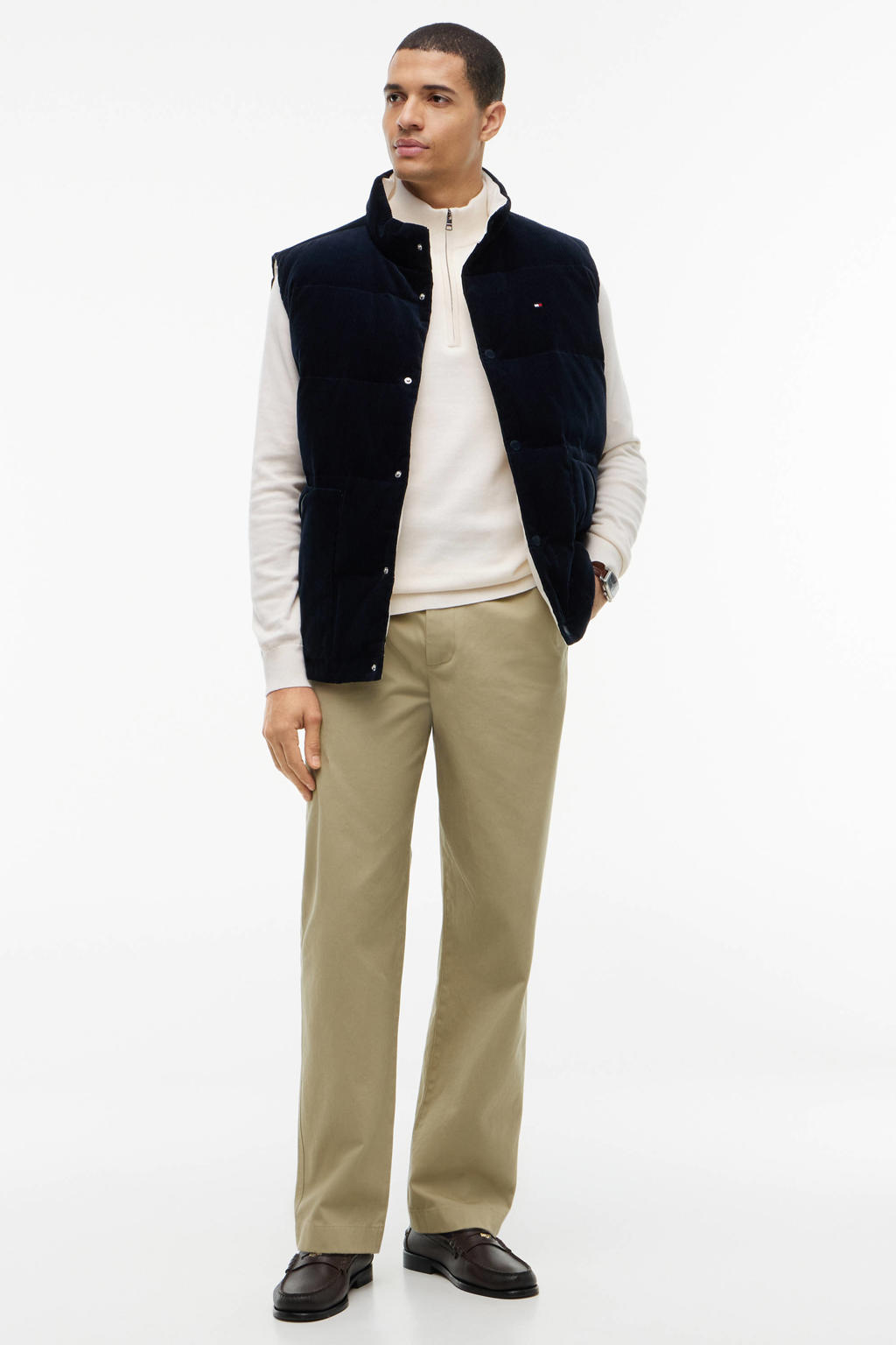 Tommy Hilfiger katoenen gebreide trui - ecru