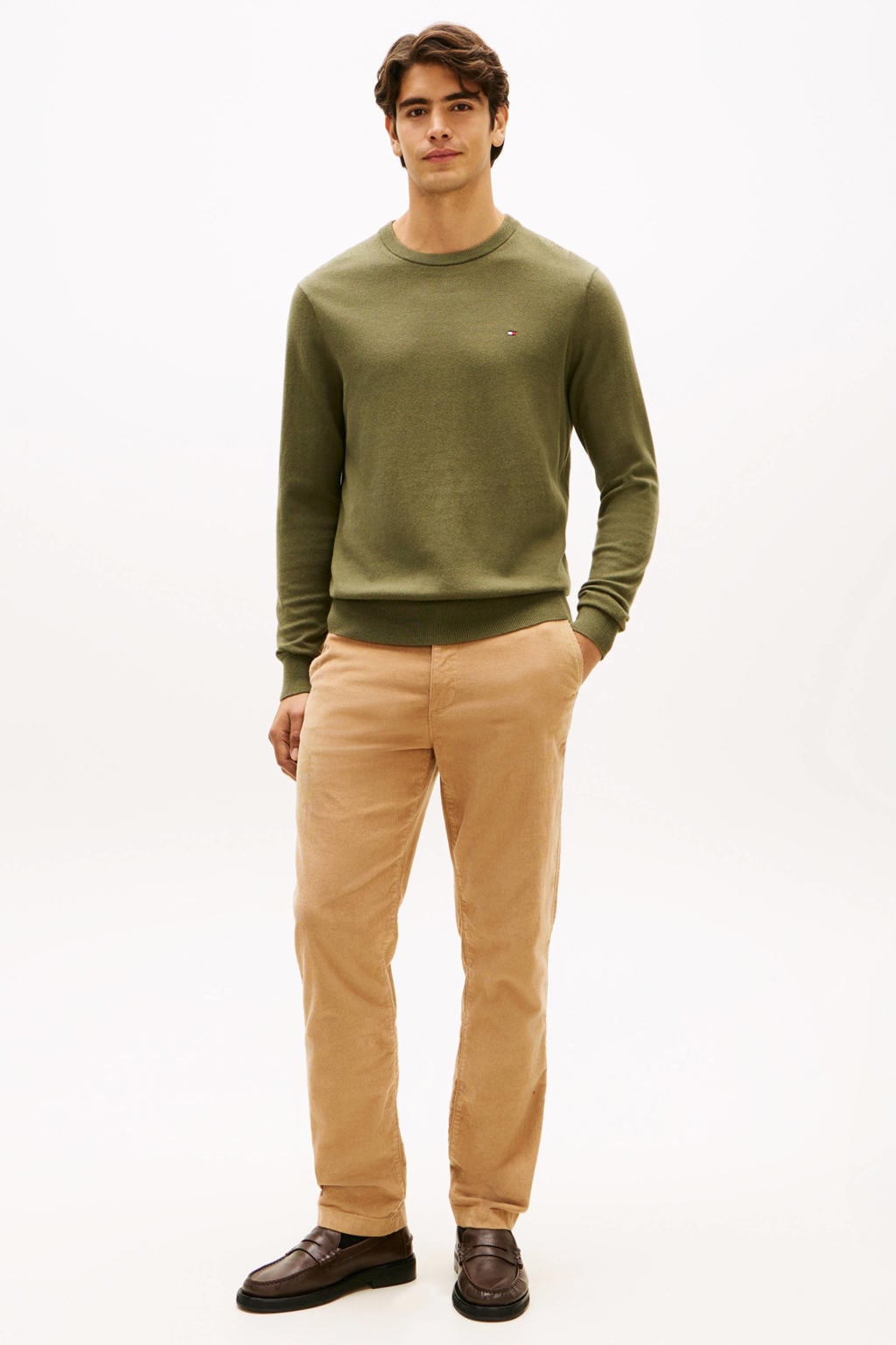 Tommy Hilfiger gebreide trui met kasjmier - huntsman green