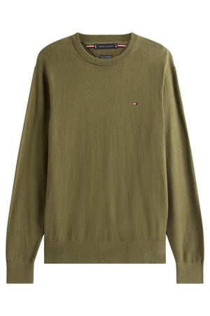 gebreide trui met kasjmier - huntsman green