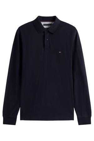 1985 regular fit polo met logo - donkerblauw