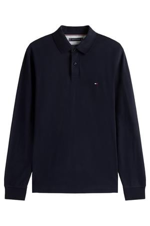 1985 regular fit polo met logo - donkerblauw