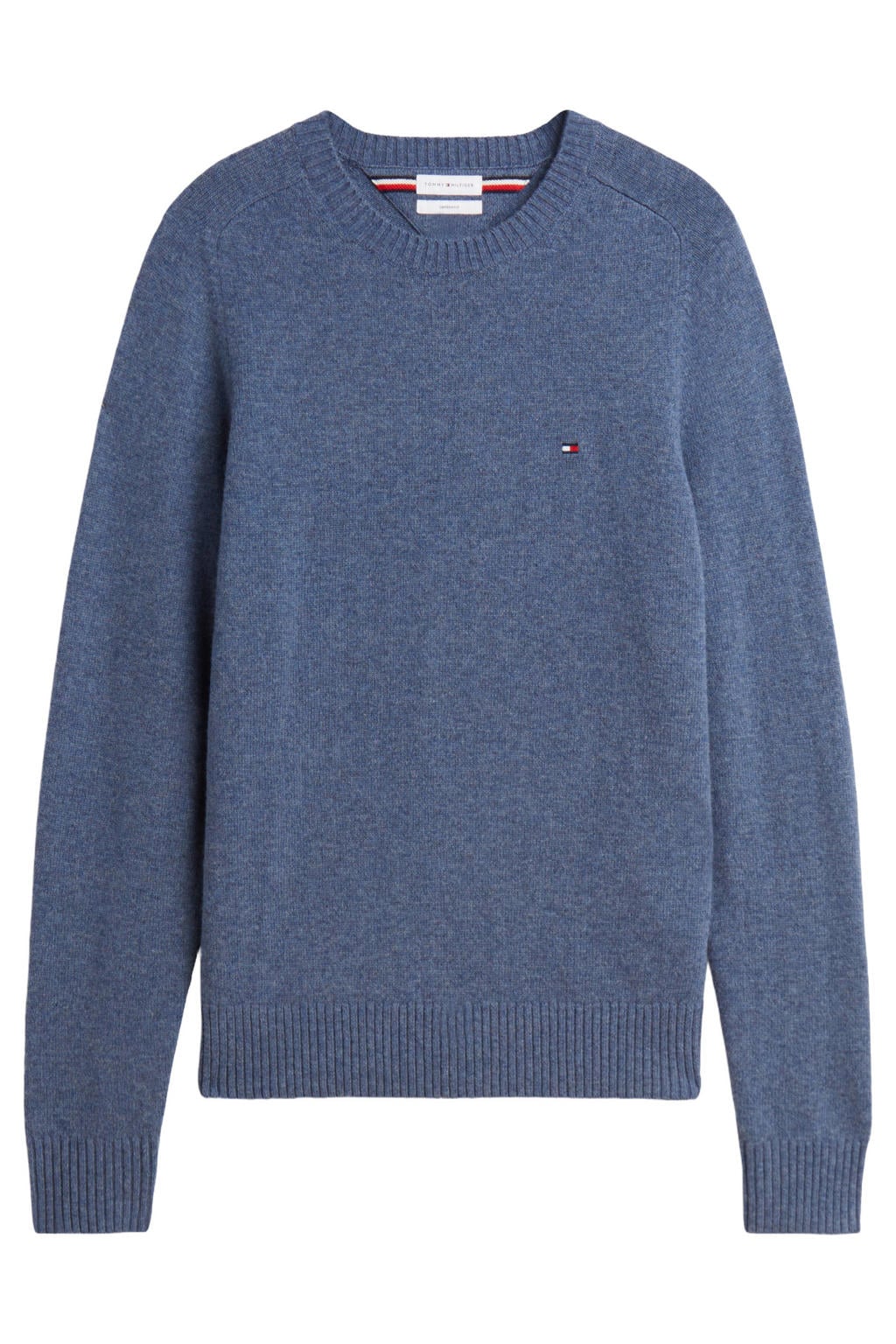 Tommy Hilfiger wollen regular fit gebreide trui - aegean sea