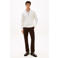 Tommy Hilfiger katoenen regular fit gebreide trui met kabels - ivory petal