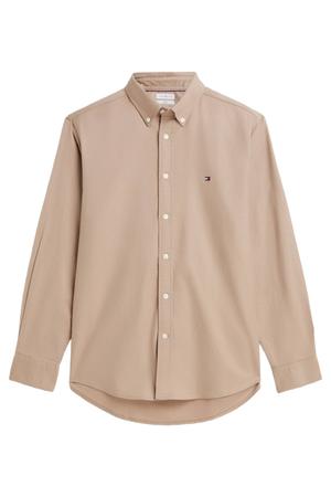 flanel regular fit overhemd - coastal taupe