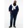 Tommy Hilfiger Big & Tall Fit flex Plus Size flanel regular fit overhemd - donkerblauw