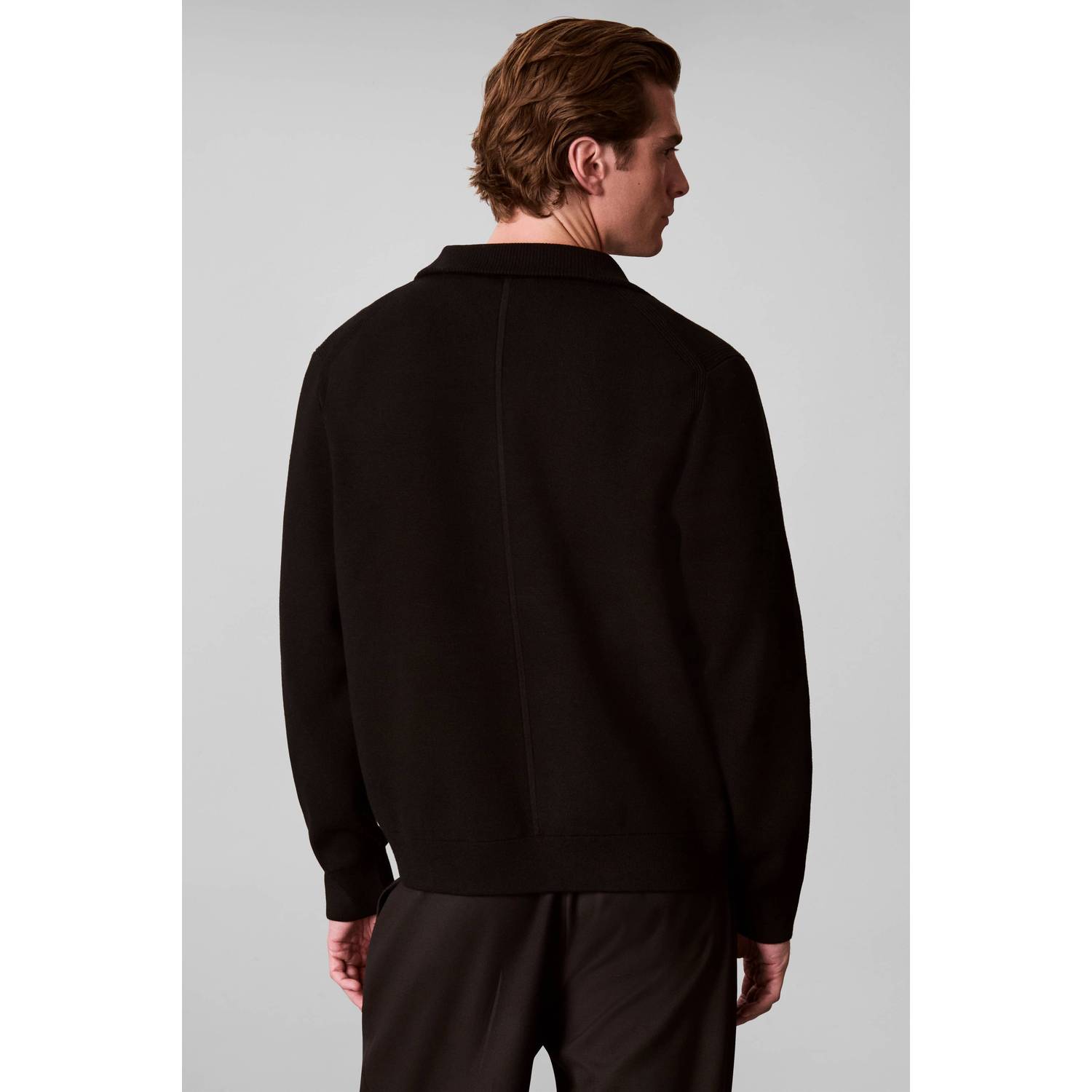 Calvin Klein regular fit gebreide trui zwart