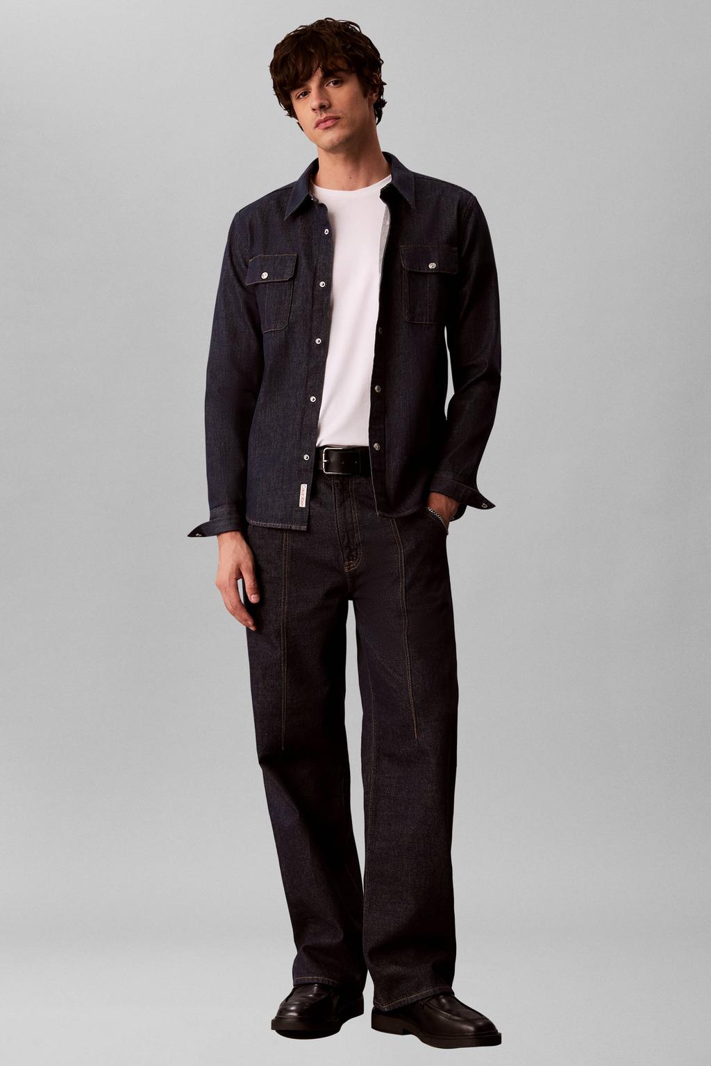 CALVIN KLEIN JEANS regular fit denim overhemd - indigo