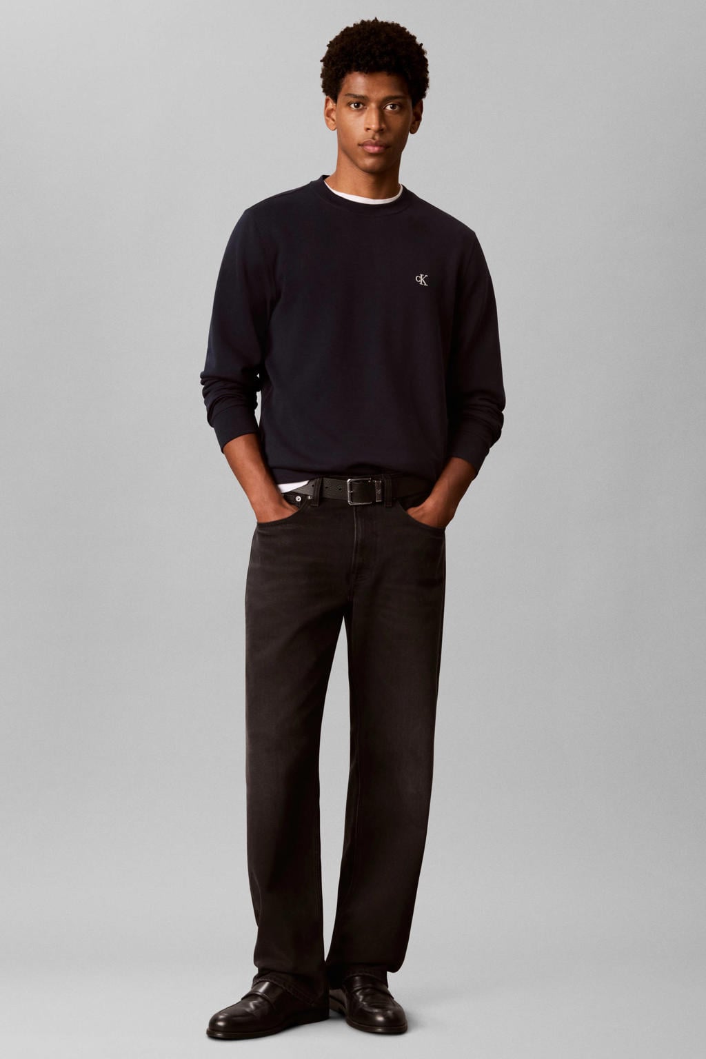 CALVIN KLEIN JEANS regular fit trui - dark sapphire