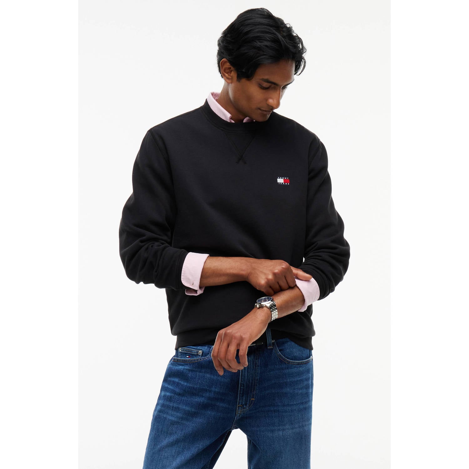 Tommy Jeans regular fit sweater zwart