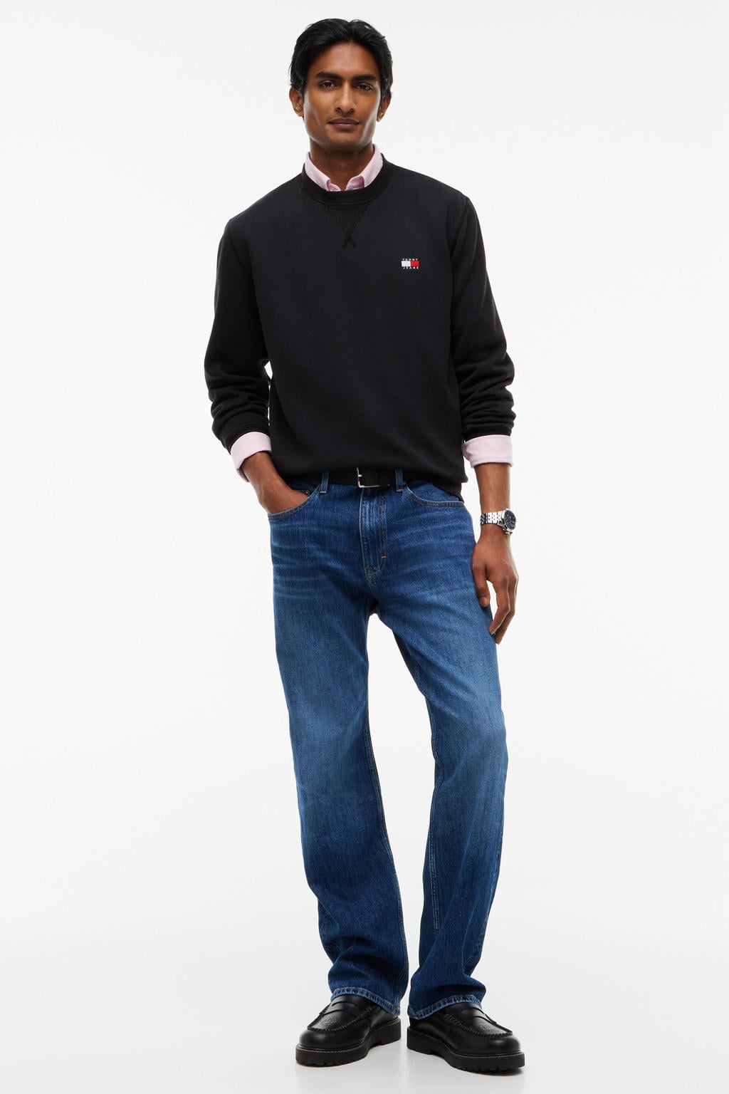 Tommy Jeans regular fit sweater - zwart