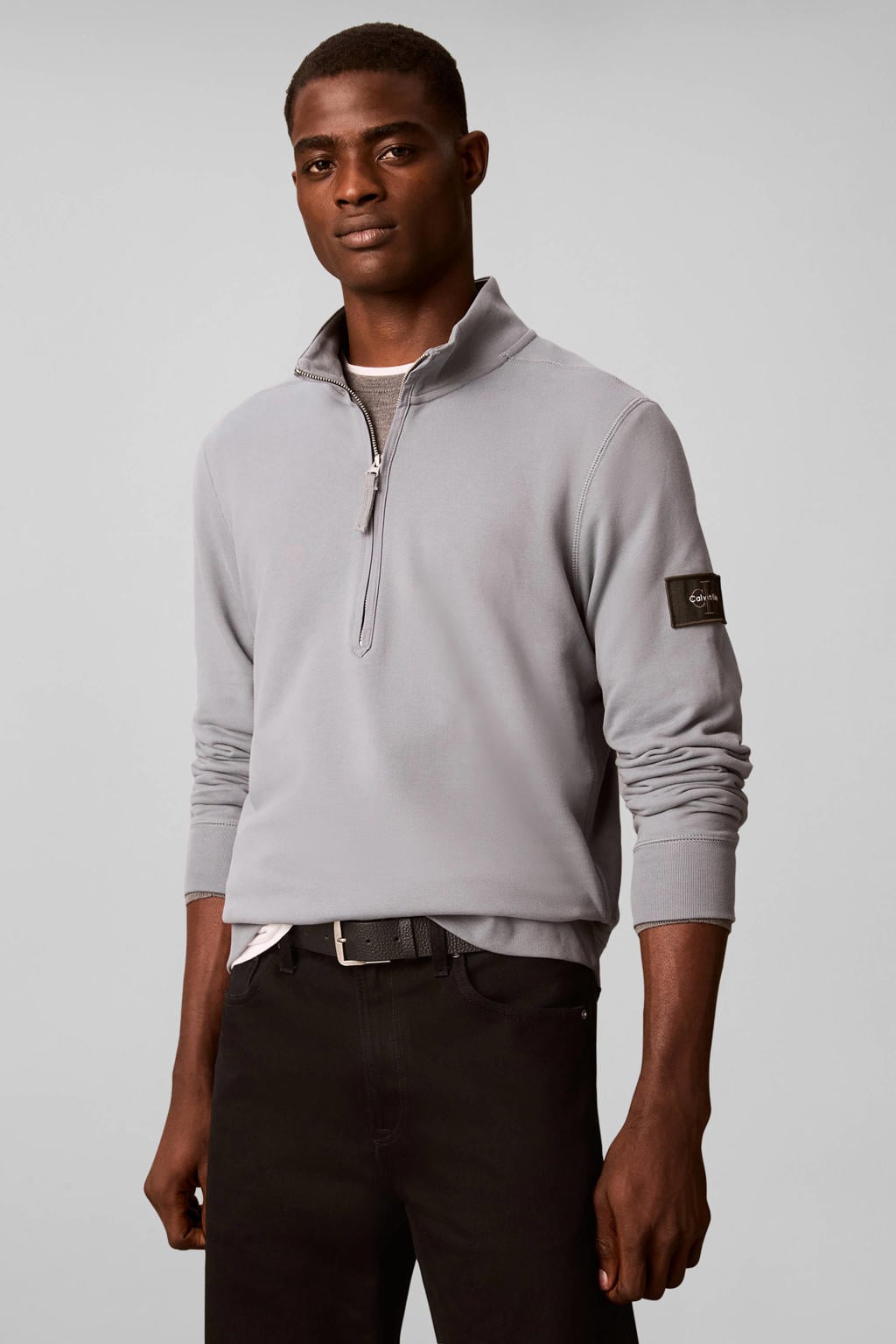CALVIN KLEIN JEANS regular fit trui - grijs
