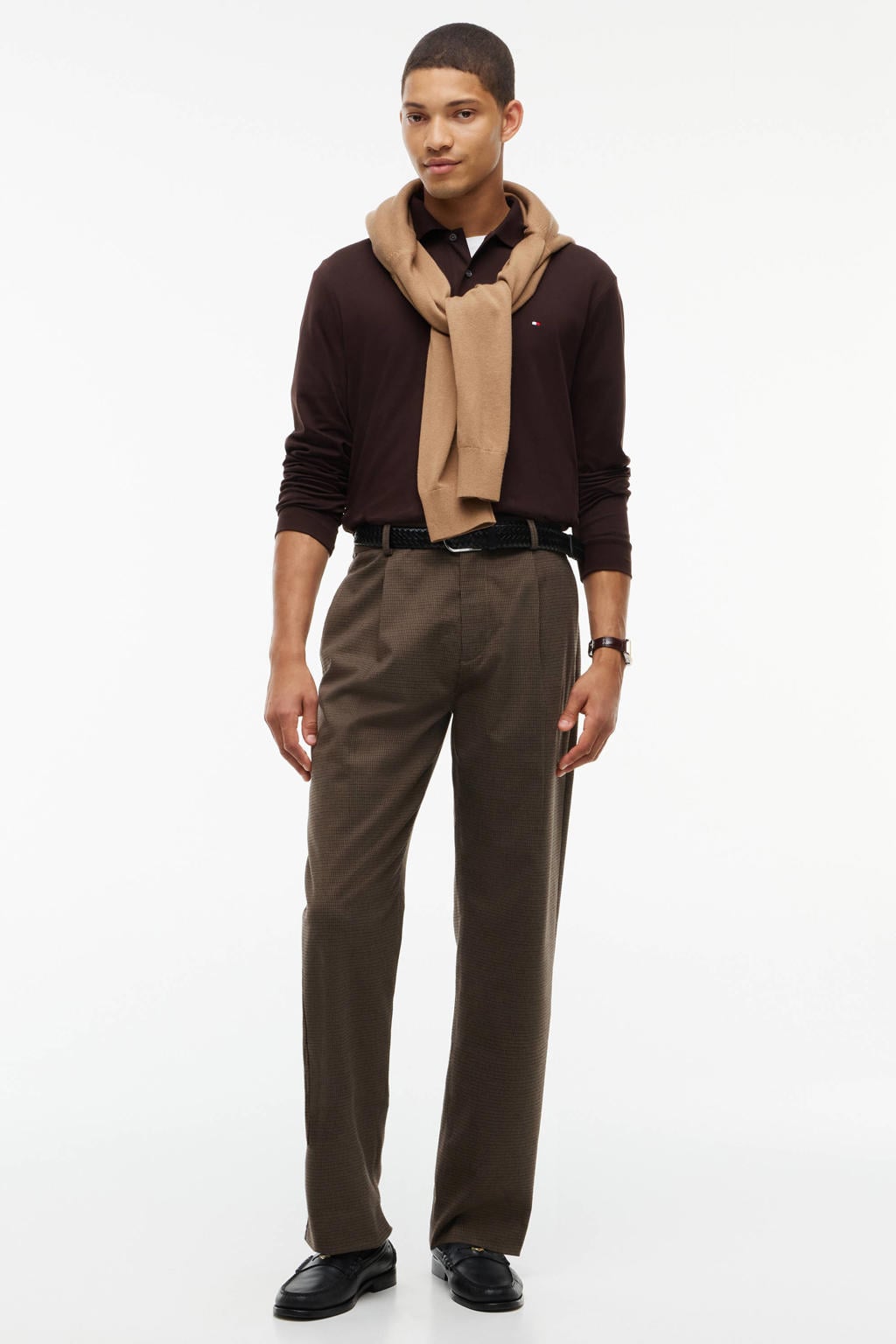 Tommy Hilfiger regular fit polo - bruin