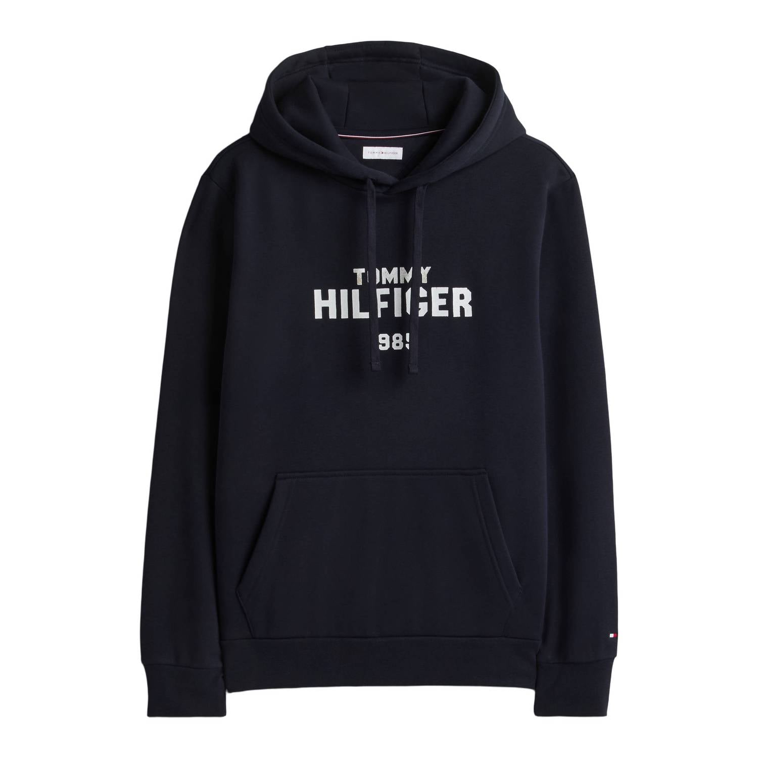 Tommy Hilfiger regular fit hoodie met print donkerblauw