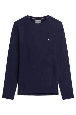 slim fit longsleeve - donkerblauw