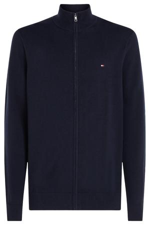 katoenen gebreid vest - donkerblauw