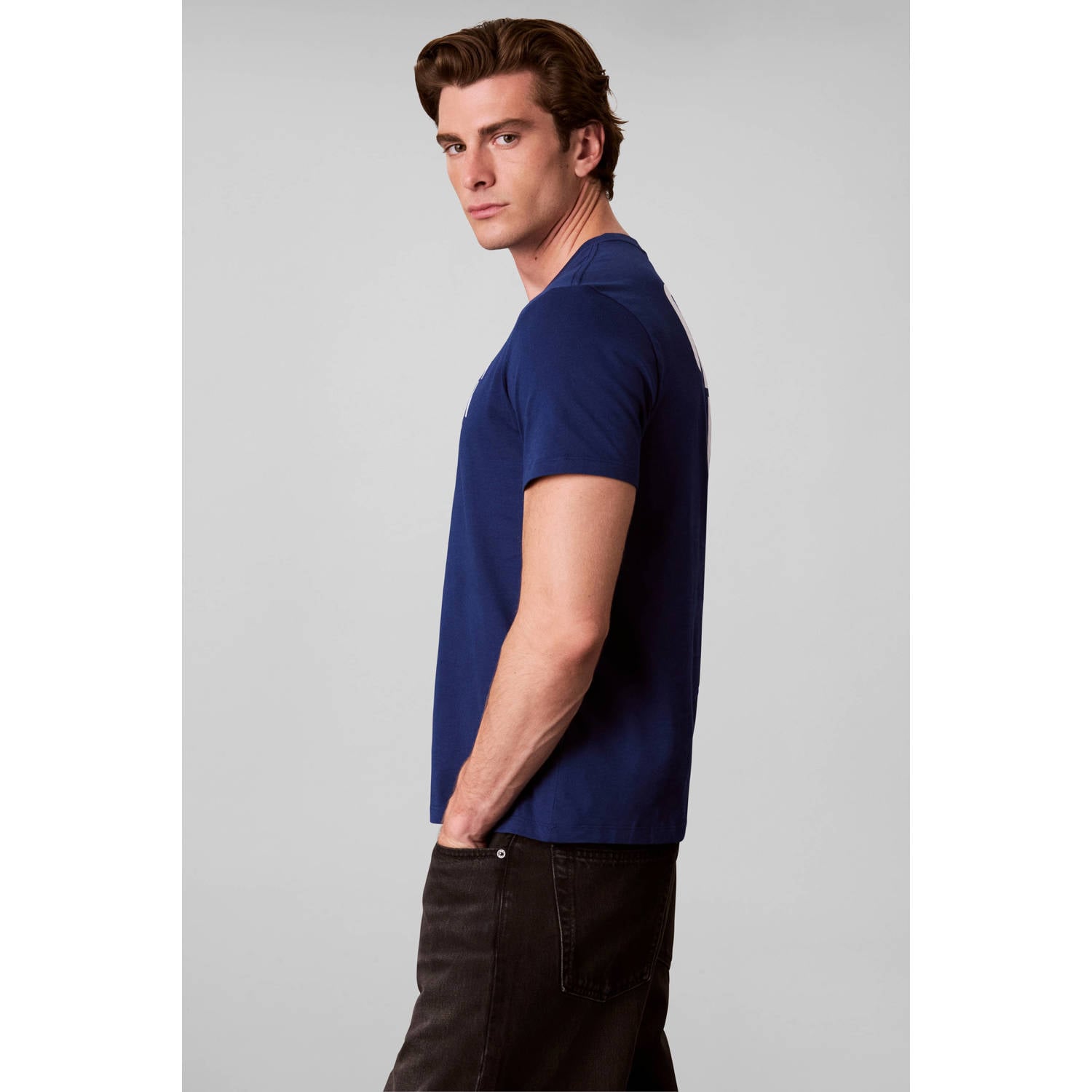 CALVIN KLEIN JEANS regular fit T-shirt met backprint estate blue