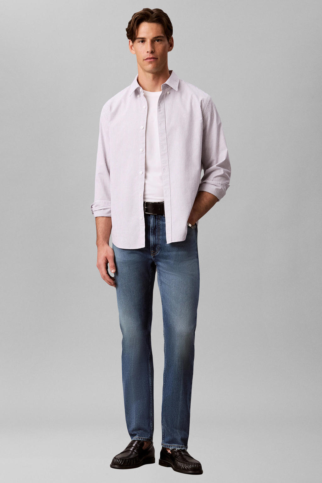 CALVIN KLEIN JEANS STANDARD STRAIGHT regular fit straight leg jeans - winter haze