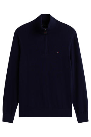 gebreide trui met kasjmier - donkerblauw