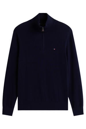 gebreide trui met kasjmier - donkerblauw