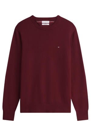gebreide trui met kasjmier - burgundy