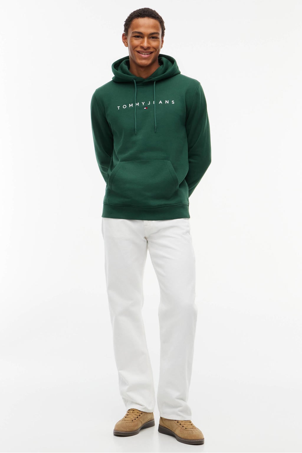 Tommy Jeans hoodie met logo - groen