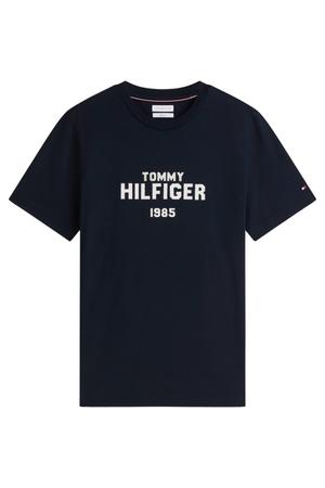 regular fit T-shirt met print - donkerblauw