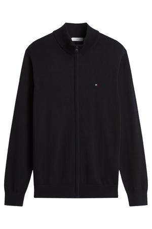 katoenen gebreid vest - zwart