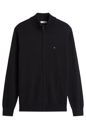 katoenen gebreid vest - zwart