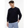 Tommy Hilfiger katoenen regular fit gebreide trui - donkerblauw