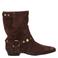 La Strada suède cowboy boots met studs - donkerbruin