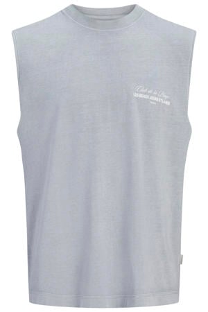 relaxed fit T-shirt met backprint - grijs