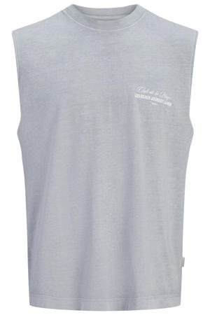 relaxed fit T-shirt met backprint - grijs